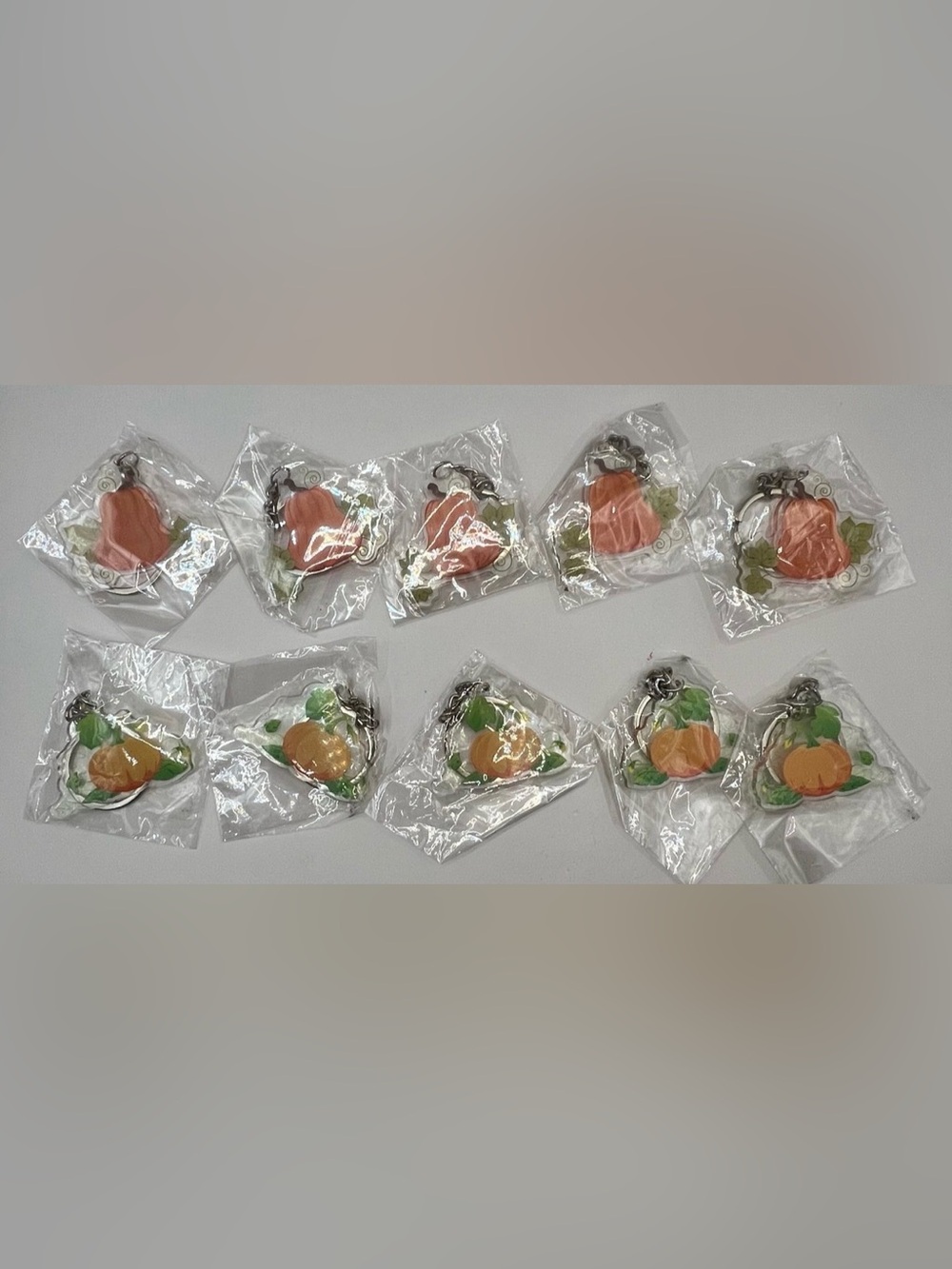 Harvest Pumpkin Keychain Pumpkins- Lot Of 10